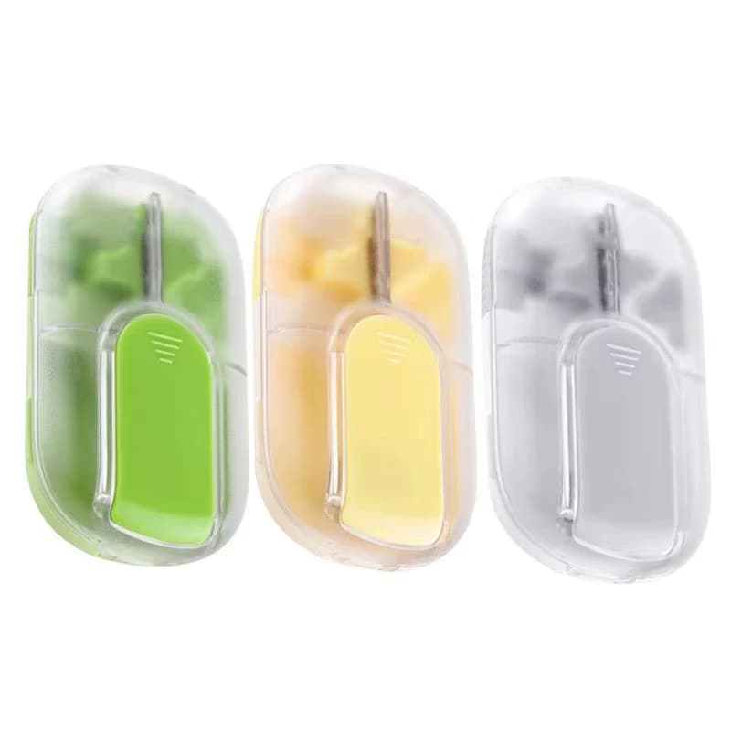 1 pcs magnetic cutter for pills large capacity crankcase stainless steel blade washable and absorbable for storage