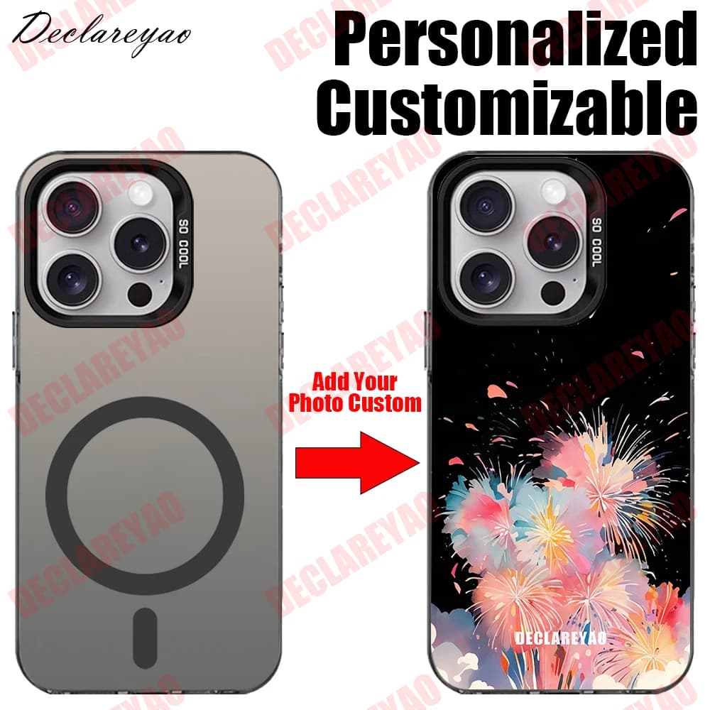 Cover Personalizzabili Fai-da-te con Foto per MagSafe per Apple iPhone 17 Air 16 Plus 16e 15 14 13 12 11 Pro Max