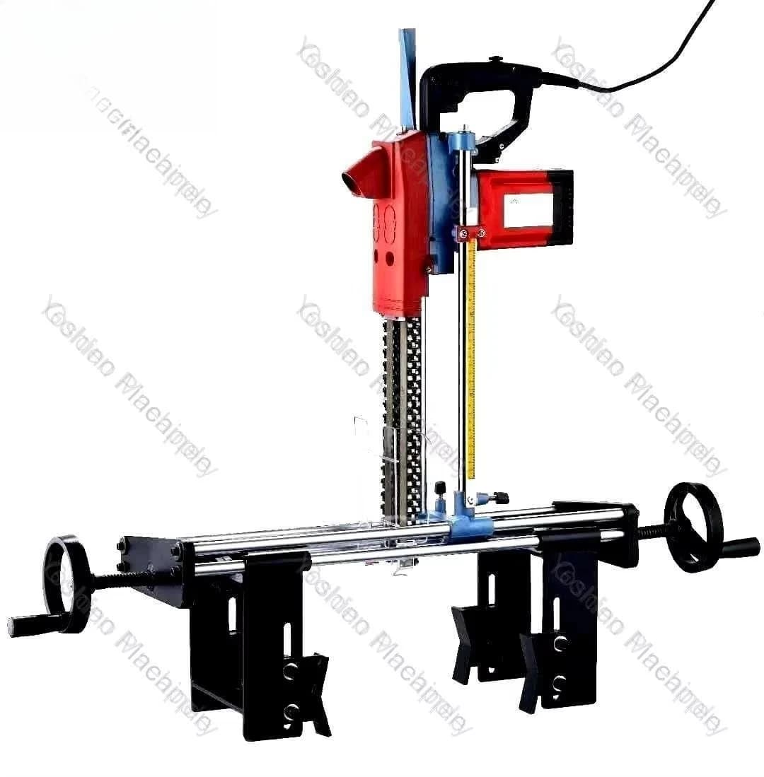 Mortasatrice portatile per la lavorazione del legno da 3 kW 4 CV in vendita - Tenonatrice per perforazione a doppia catena con foro di bloccaggio in legno