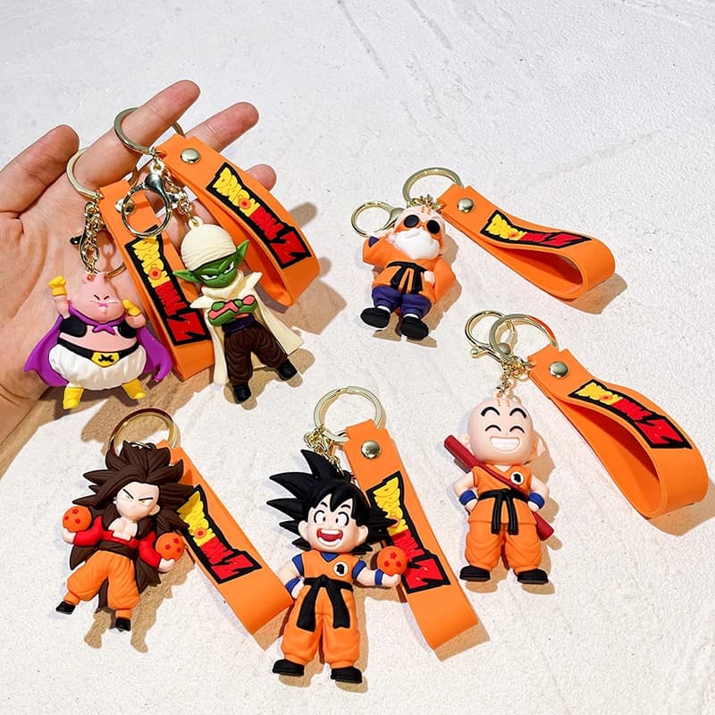 Portachiavi Anime Dragon Ball, Gioielli Son Goku Vegeta Piccolo, Action Figure, Simpatico Portachiavi, Ciondolo per Borsa, Ornamento per Auto, Accessori, Regali