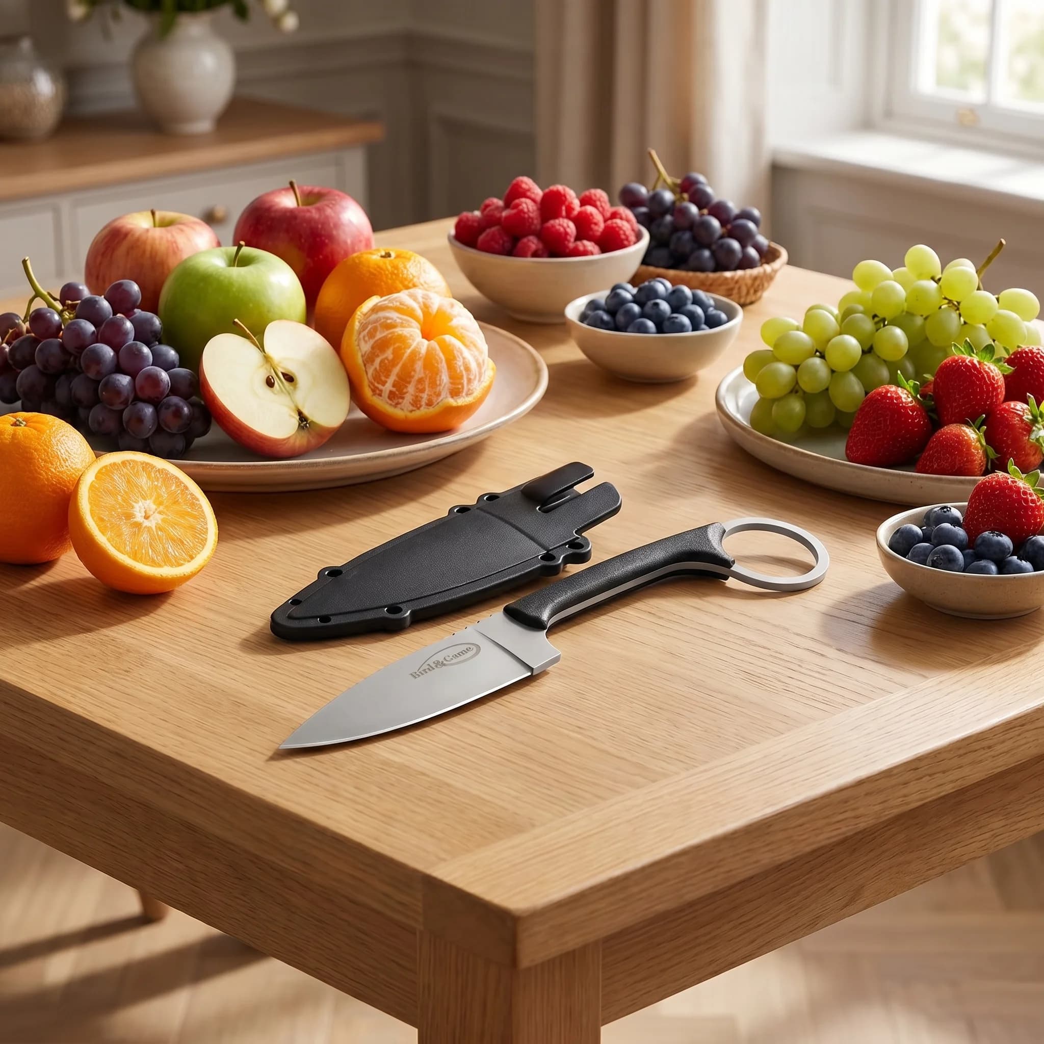Mini Coltello Multiuso EDC con Fodero, Manico in PP, Lama Affilata in Acciaio Inossidabile, Coltello Tascabile Multifunzione per Esterni e Cucina