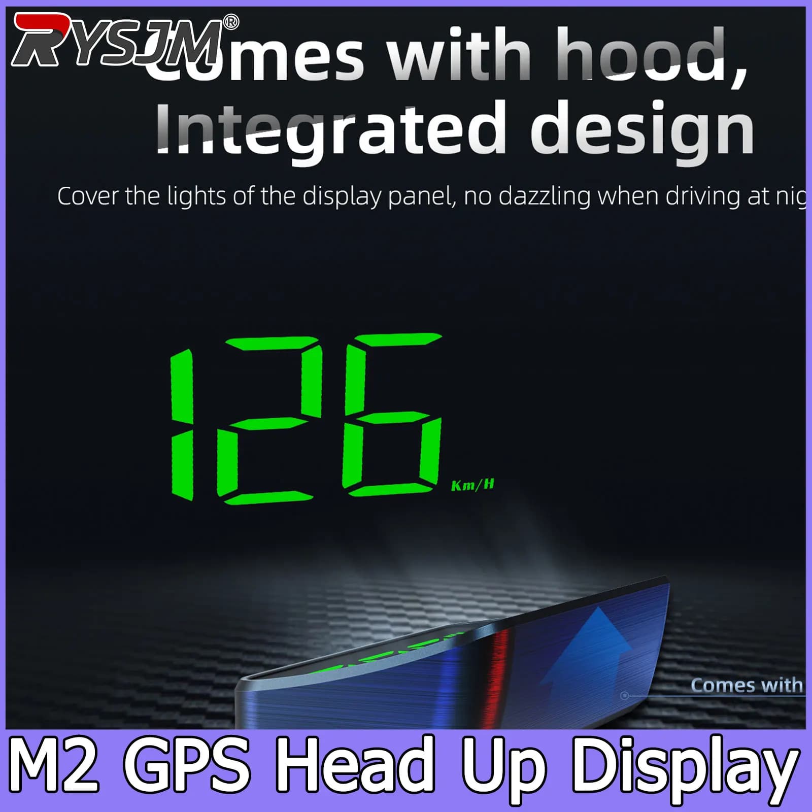 M2 HUD Head-up Display Car GPS Digital Speedometer Universal Speed Windshield Projector Plug&Play Auto Electronic Devices
