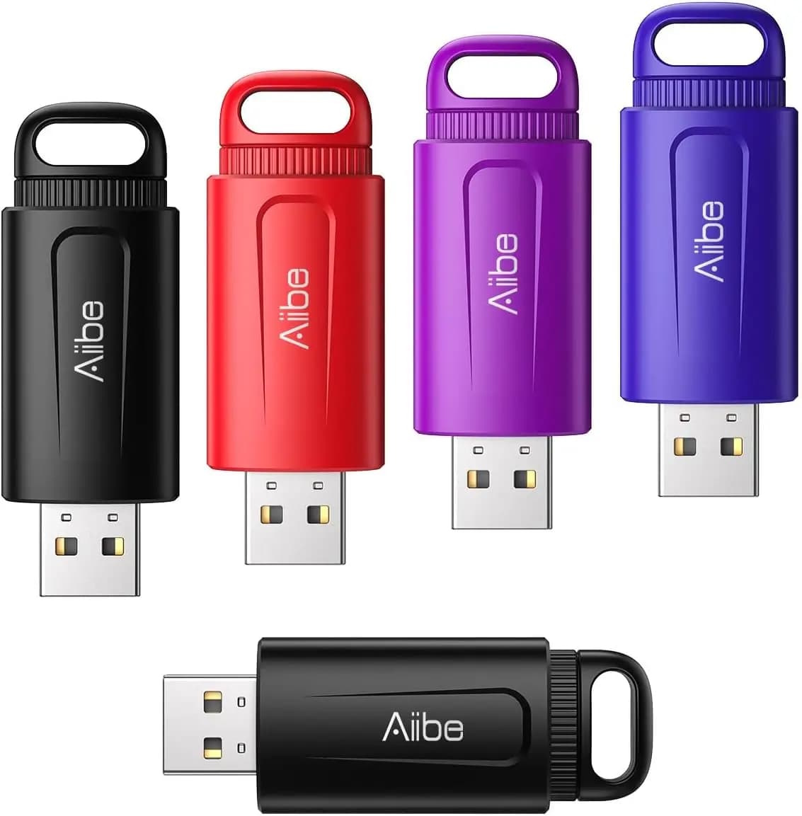 Chiavette USB da 64GB, Confezione da 5, Colorate con USB 2.0, Memorie per Archiviazione e Trasferimento Dati (64Gx5)
