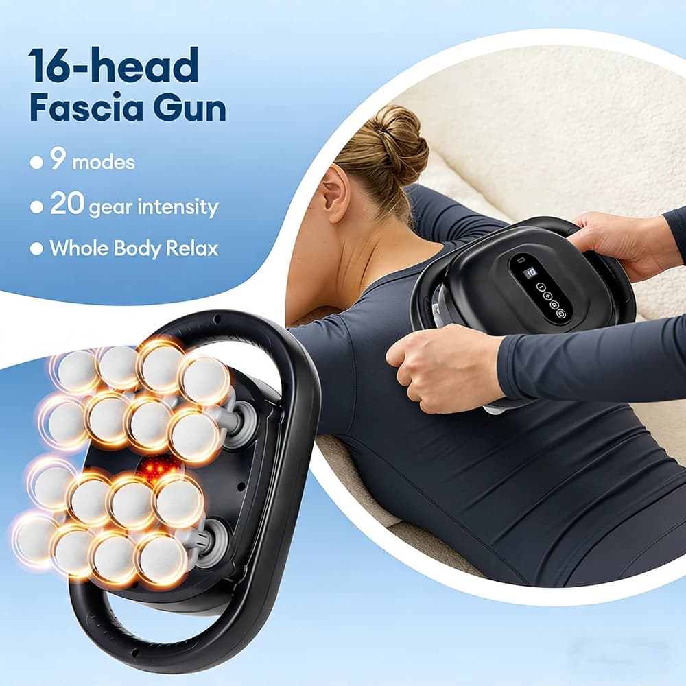 16-frequency massage plate for the body, back and waist massager, neck and shoulder massager, muscle massager