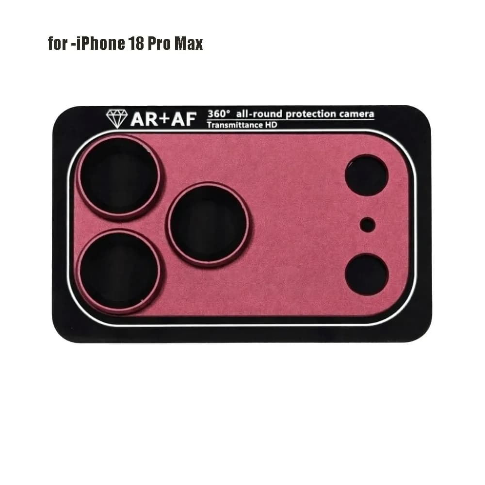 Metal Tempered Glass Lens Protector Wine Red Full Cover Back Camera Protective Film HD for iPhone 18Pro/18 Pro Max