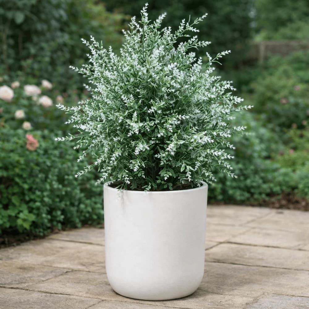 Realistic Artificial Lavender Plant Bonsai, Simulated Green Plant Made in Plastic, Realistic Effect, UV Protection, Artificial Garden Plant