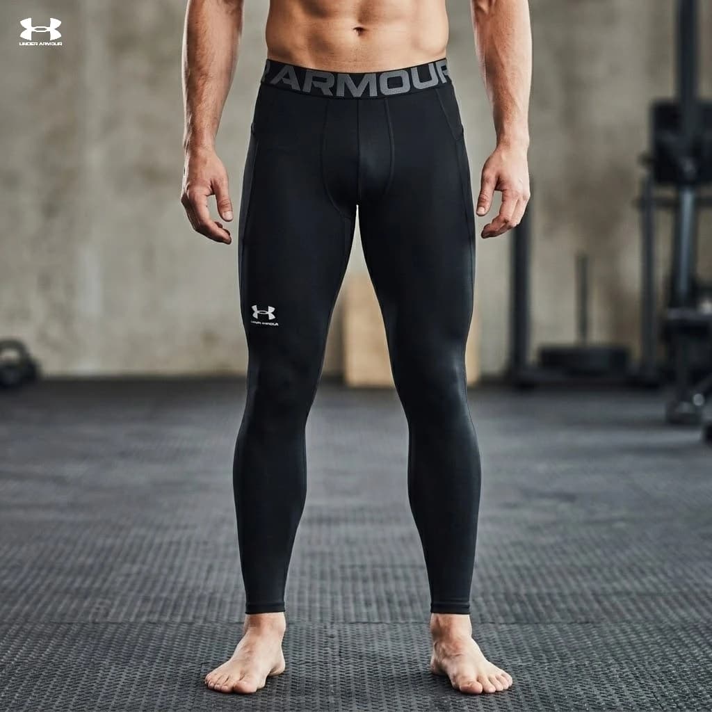 Original UA Men HeatGear Armour Compression Leggings Breathable Stretch Sweat Wicking Sports Training Base Layer Long Pants