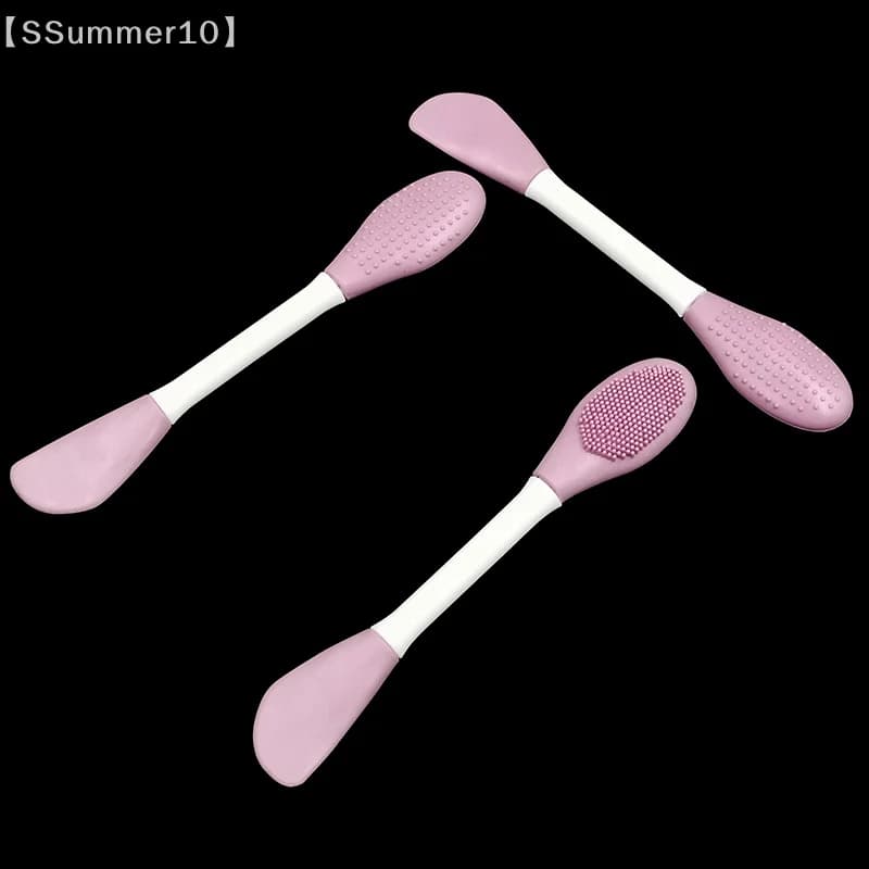 【SSummer10】Pennello in silicone a doppia testa per maschera viso - Strumento morbido per massaggio, pulizia e applicazione di maschere in fango fai da te【SS】