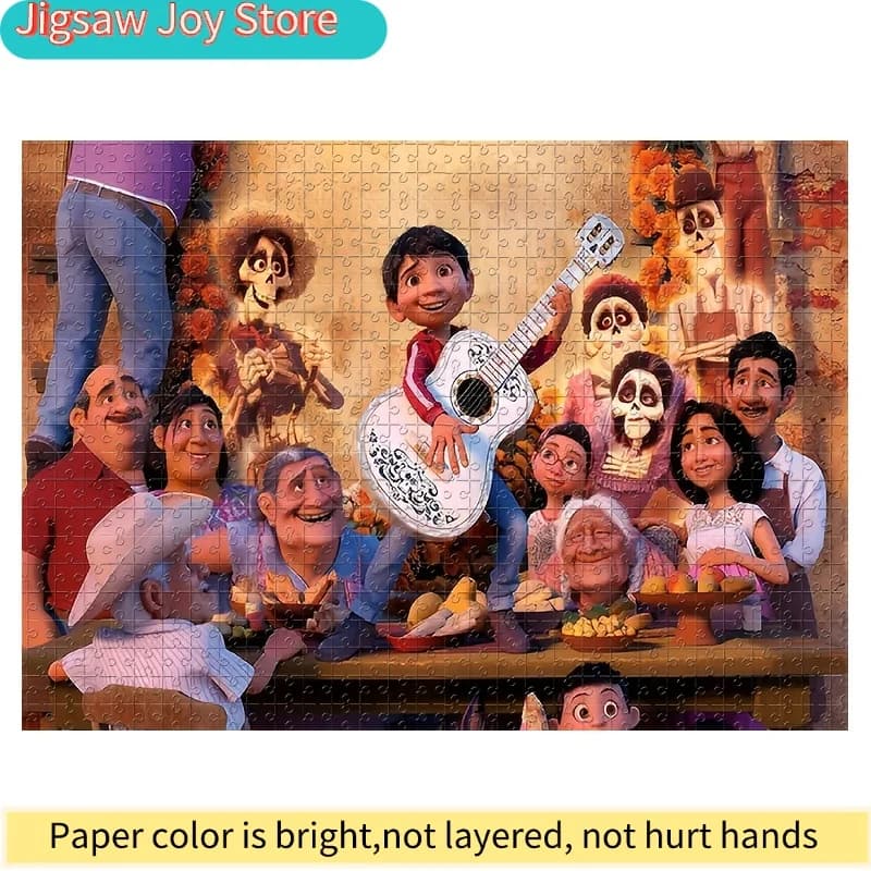 1000 Pezzi di Puzzle a Mosaico Fatti a Mano con Personaggi dei Cartoni Animati di 'Coco', Perfetti per il Giorno dei Morti e Halloween. Questi