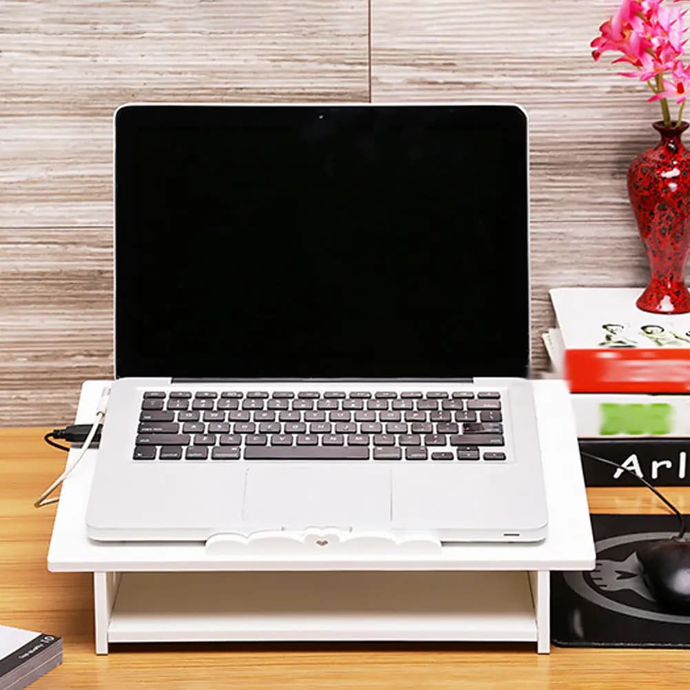 Supporto per laptop bianco portatile 1 pz, supporto per computer per casa, ufficio, scuola, base di raffreddamento per laptop, supporto per computer