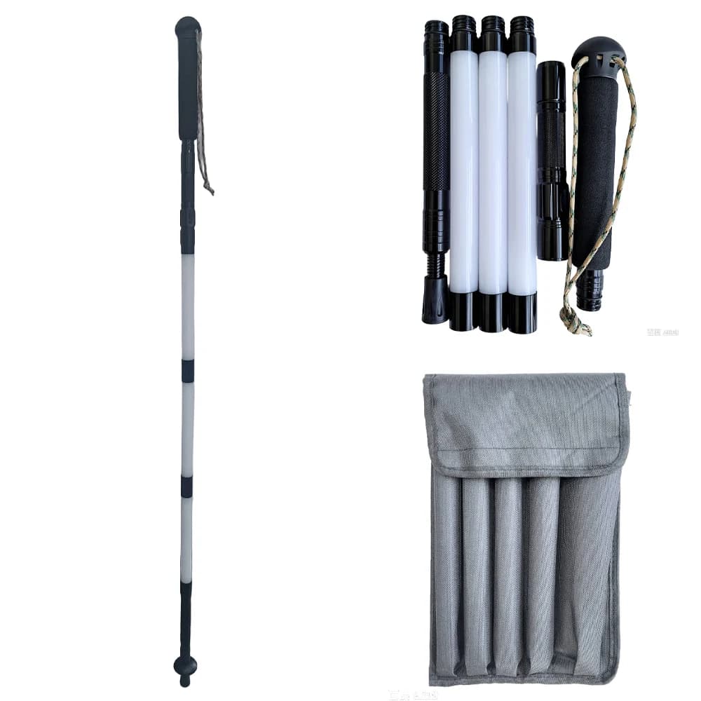 Bastone da trekking fosforescente in PVC da 130 cm per escursioni notturne - Adatto per adulti Bastone da trekking con bastoncino luminoso per la notte