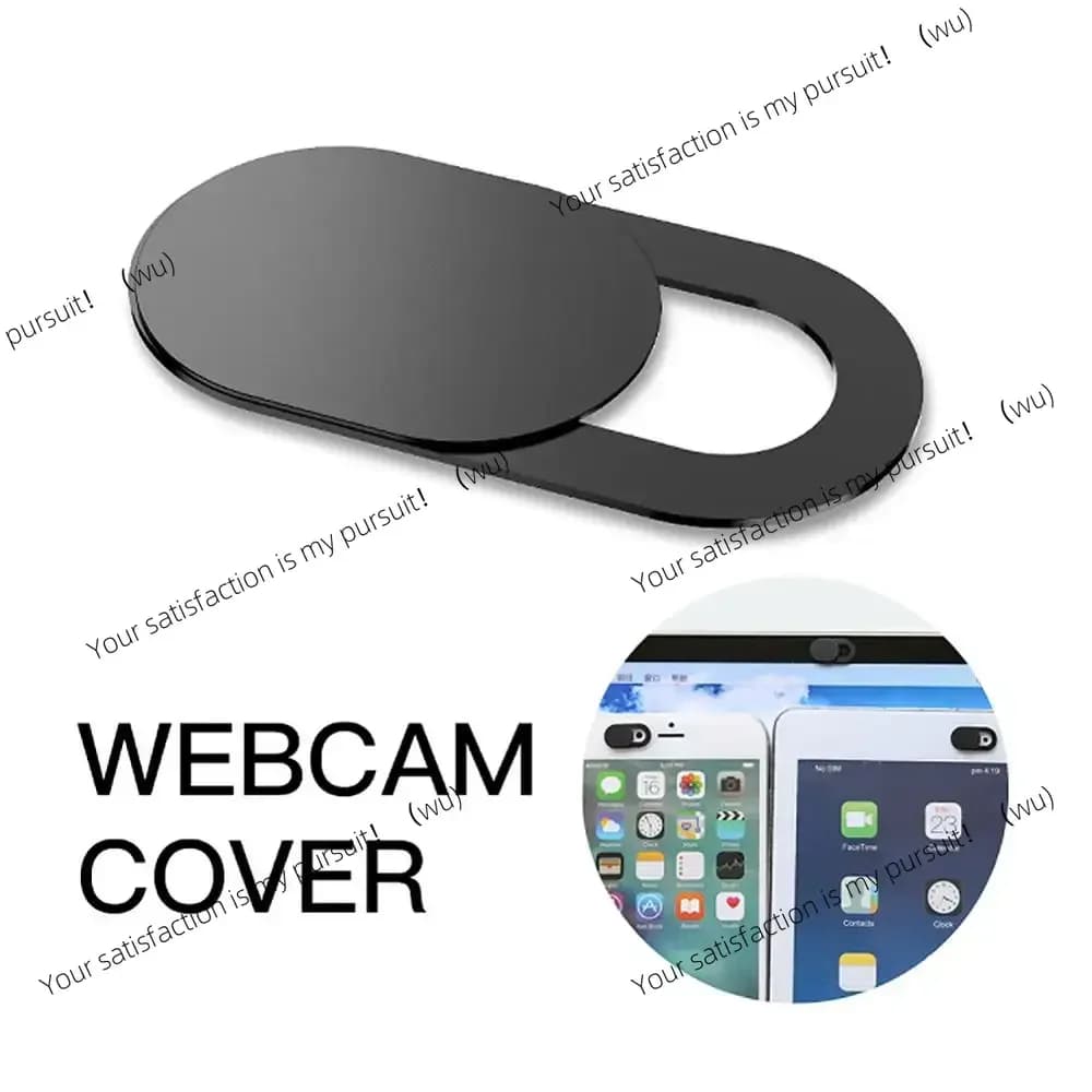 3/5 webcam covers with magnetic plastic slide closure, privacy sticker