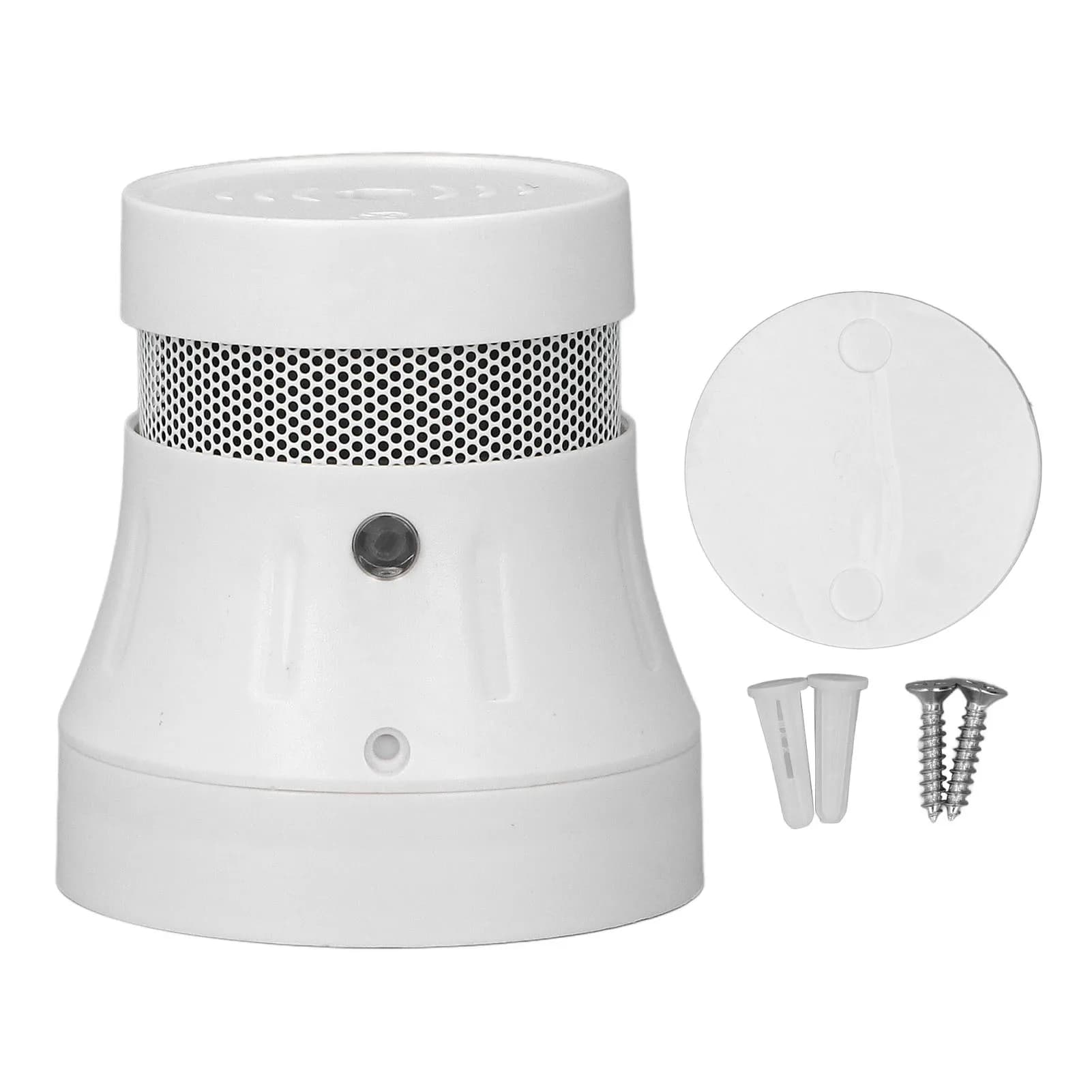 Rilevatore di fumo intelligente in ABS con pulsante di autocontrollo regolare per Tuya e ZigBee