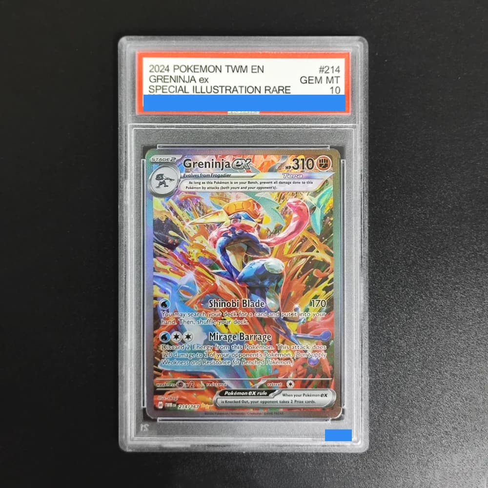 Proxy POKEMON TWM EN-TWILIGHT MASQUERADE # 214 GRENINJA ex 214/167 Carta da Collezione con Autenticazione e Gradazione 10