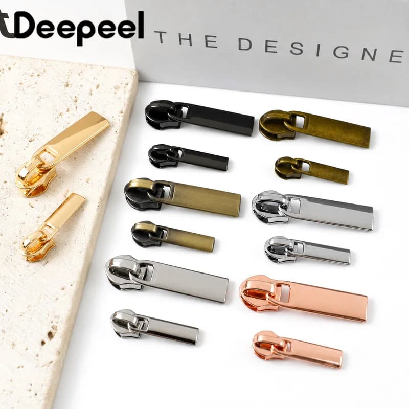 20/30Pcs 3# 5# Zipper Sliders for Nylon Zips Coil Sewing Clothes Bag Zippers Puller Jacket Replacement Head DIY Repair Kit