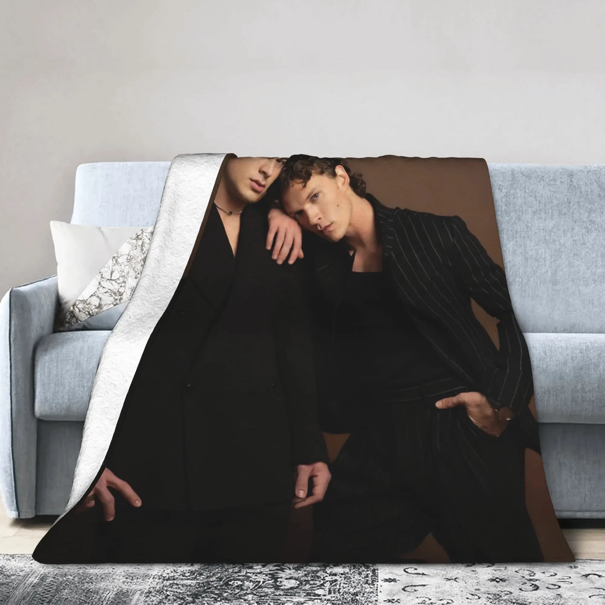 Coperte Riscaldate in Flanella per l'Inverno, Coperte Hudson Williams e Connor Storrie per Letto, Trapunta Sottile in Peluche