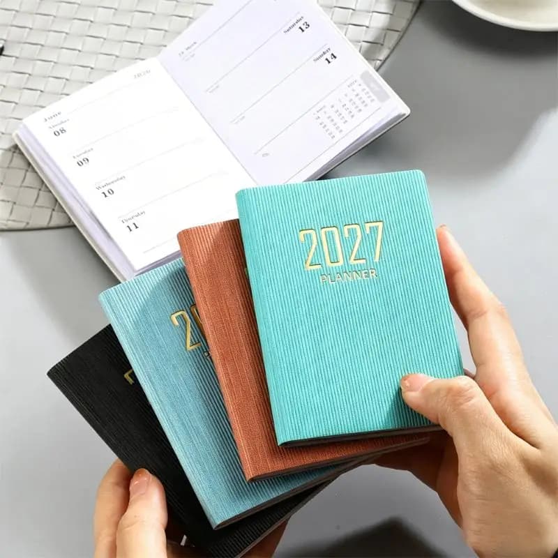 (BF06)Mini A 7 2027 Agenda Book Pocket With Calendar Appointment Book Diary Weekly Planner For Students Gift