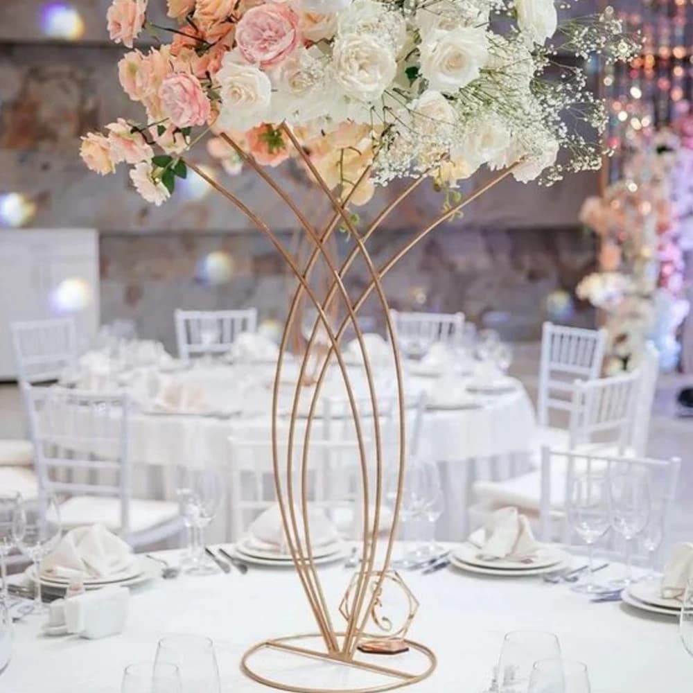 10 pz) oro sirena metallo fiore Stand centrotavola matrimonio decorazioni portacandele in metallo, per la decorazione di nozze 225