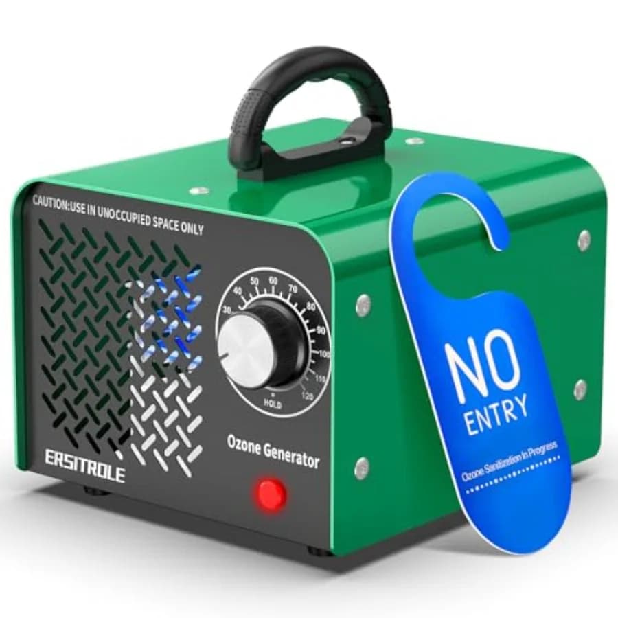 Generatore di Ozono 90000mg/h per Auto e Casa, Purificatore d'Aria con 3 Piastre Ozono, Deodorante O3 Bianco per Fumo e Odori di Animali Domestici