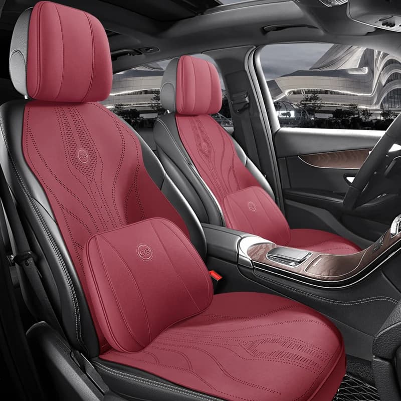 Cuscino per seggiolino auto in pelle scamosciata di lusso per Honda Accord Fit CRV Civic Comfort Accessori per auto universali - Set completo di coprisedili