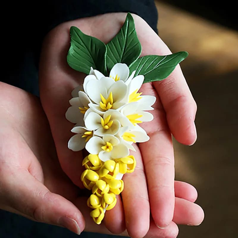 Bruciatore di incenso Fragrans di fiori in ceramica, motivo floreale, porta bastoncini, aromaterapia, Cha Dao, accessori yoga, decorazioni per la casa