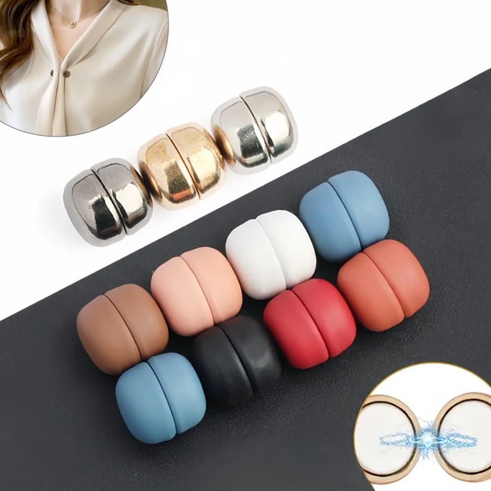 5pcs Art Magnetic Buckle Seamless Circular Alloy Strong Buckle for Scarves Shawls Brooches Collar Fixing Fashion Accessories