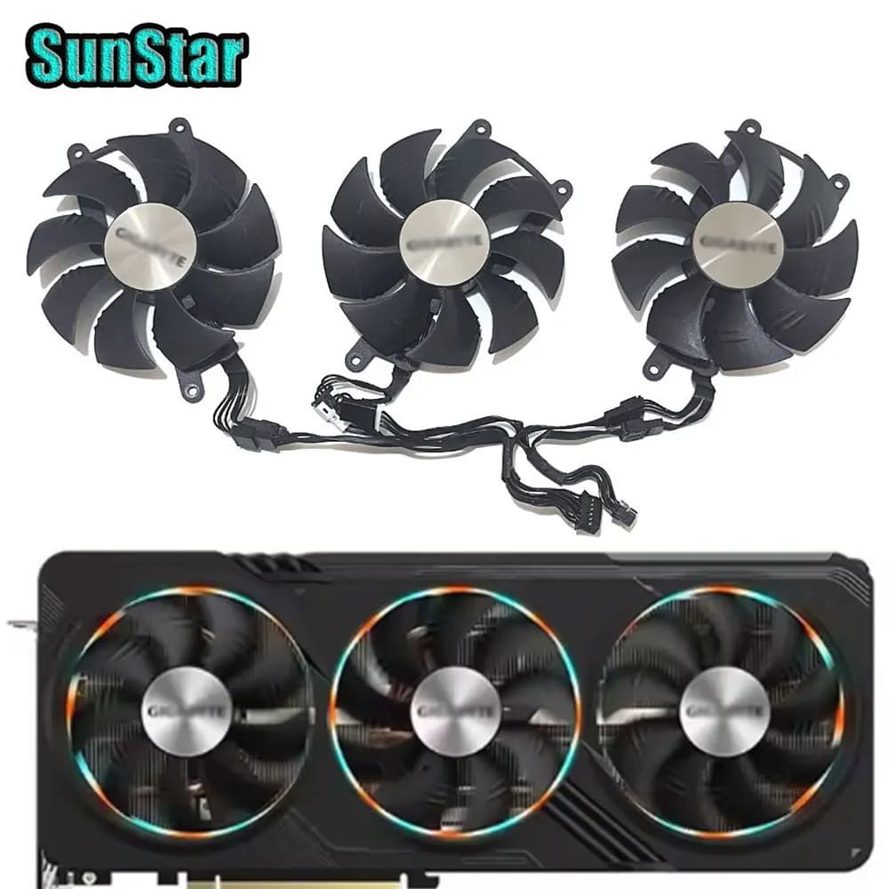 NUOVO Originale 86 MILLIMETRI 0.55A Ventola Di Raffreddamento Della Scheda Video PLA09215S12H GA92S2U Per Gigabyte GeForce RTX 4070 GPU Ventola di Raffreddamento