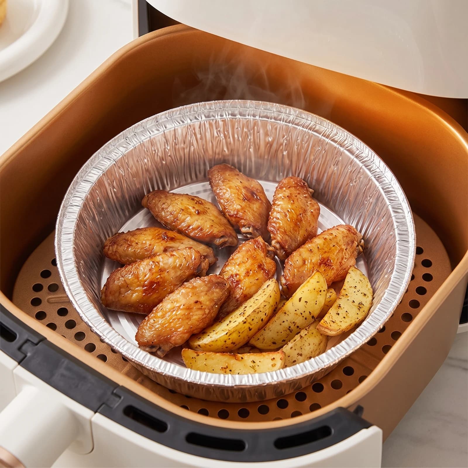 30 Pieces Aluminum Foil Tray Heavy-Duty Foil Pie Pan Disposable Food Container Bulk Trays Small for Bakers, Baking, Air Fryer