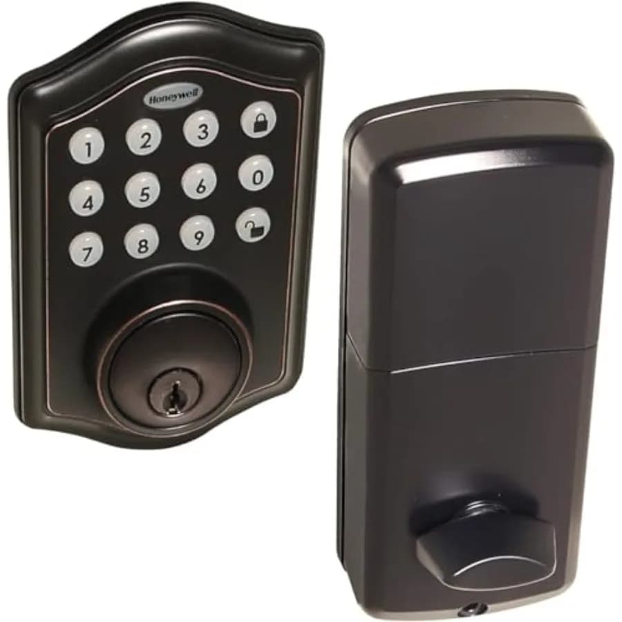 Keyless Entry Door Lock with Smart Electronic Keypad Deadbolt - Easy Installation 50 Different Pin Codes - Auto Lock - Oil Rubb