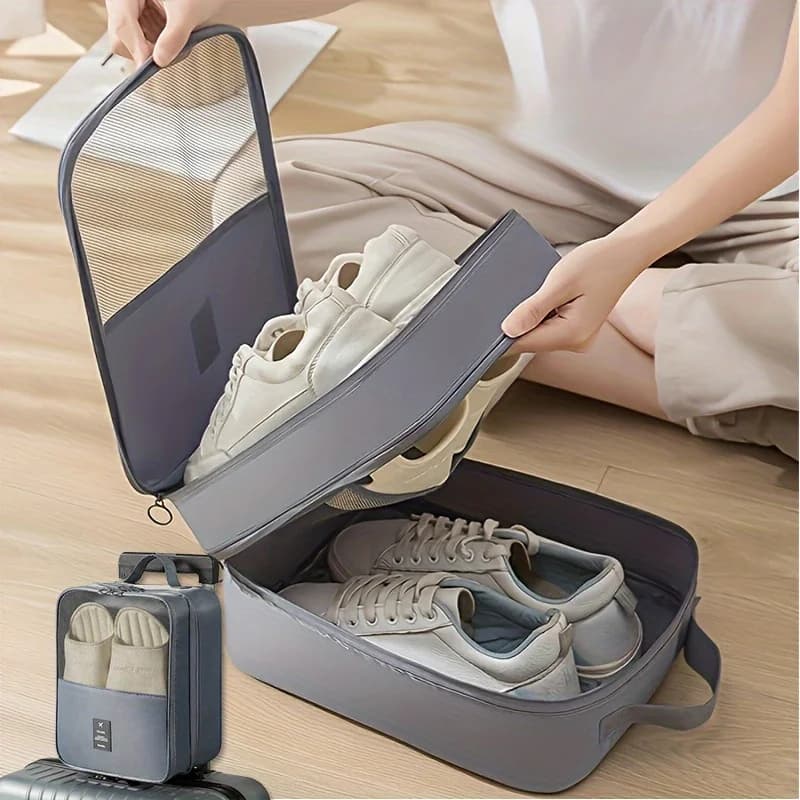 Borsa Porta Scarpe da Viaggio per 3 Paia di Scarpe, Custodia per Scarpe da Viaggio e Uso Quotidiano, Organizer per Scarpe da Valigia