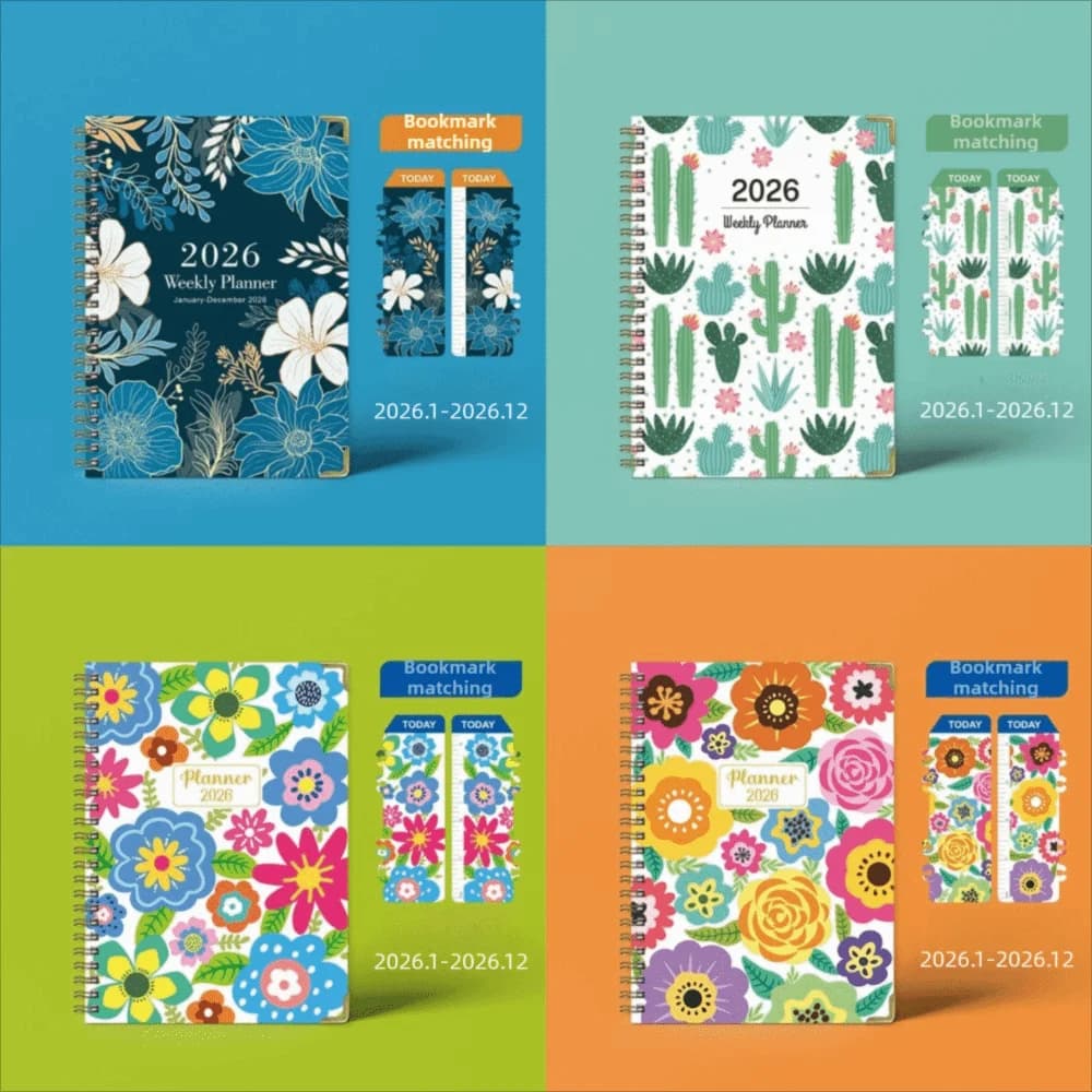 Taccuino 2026 edizione 2026 Formato A5 da 365 giorni Agenda giornaliera Schede mensili Diario Notebook Pianificazione del lavoro