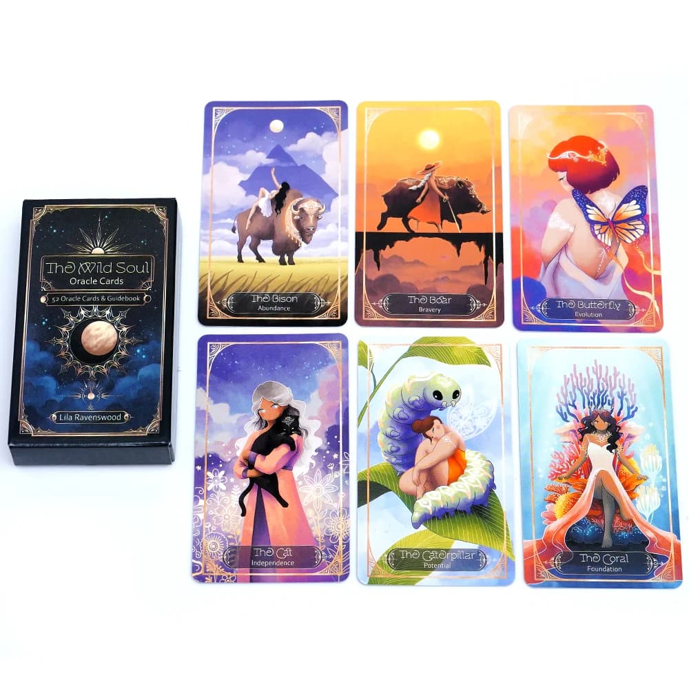 The Wild Soul Carte Oracle Mazzo di tarocchi Versione inglese completa Mazzo di Oracoli Gioco da tavolo Festa Giocattolo da tavolo Gioco per feste in famiglia