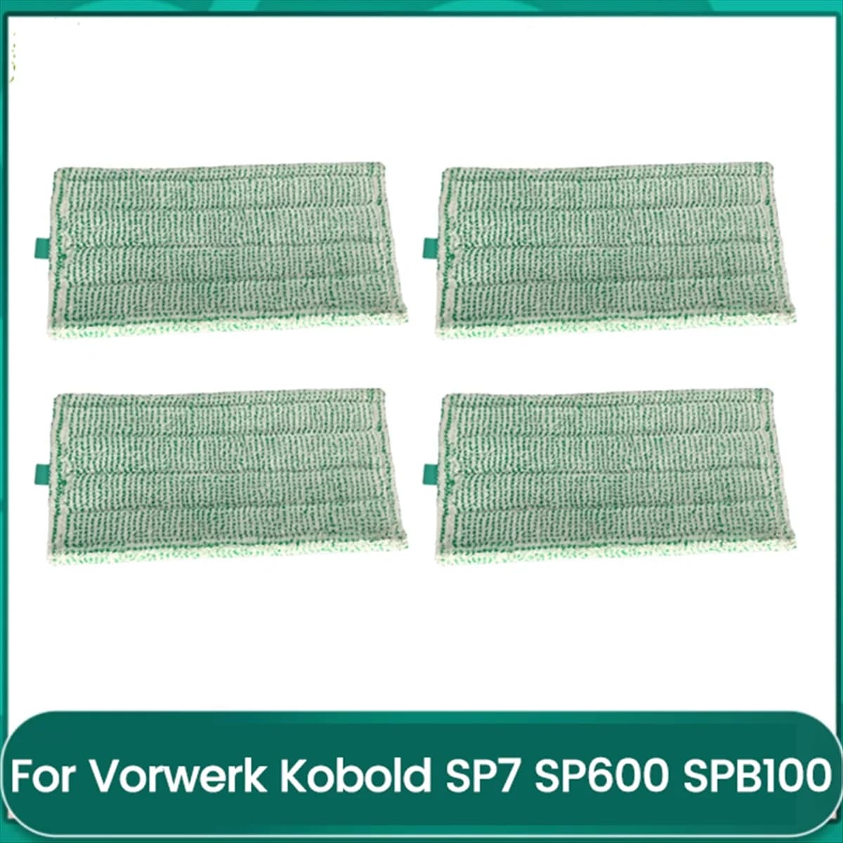 Retail! 4PCS Mop Cloth for Vorwerk Kobold SP7 SP600 SPB100 Vacuum Cleaner Replace Microfiber Cleaning Cloths Reusable Washable