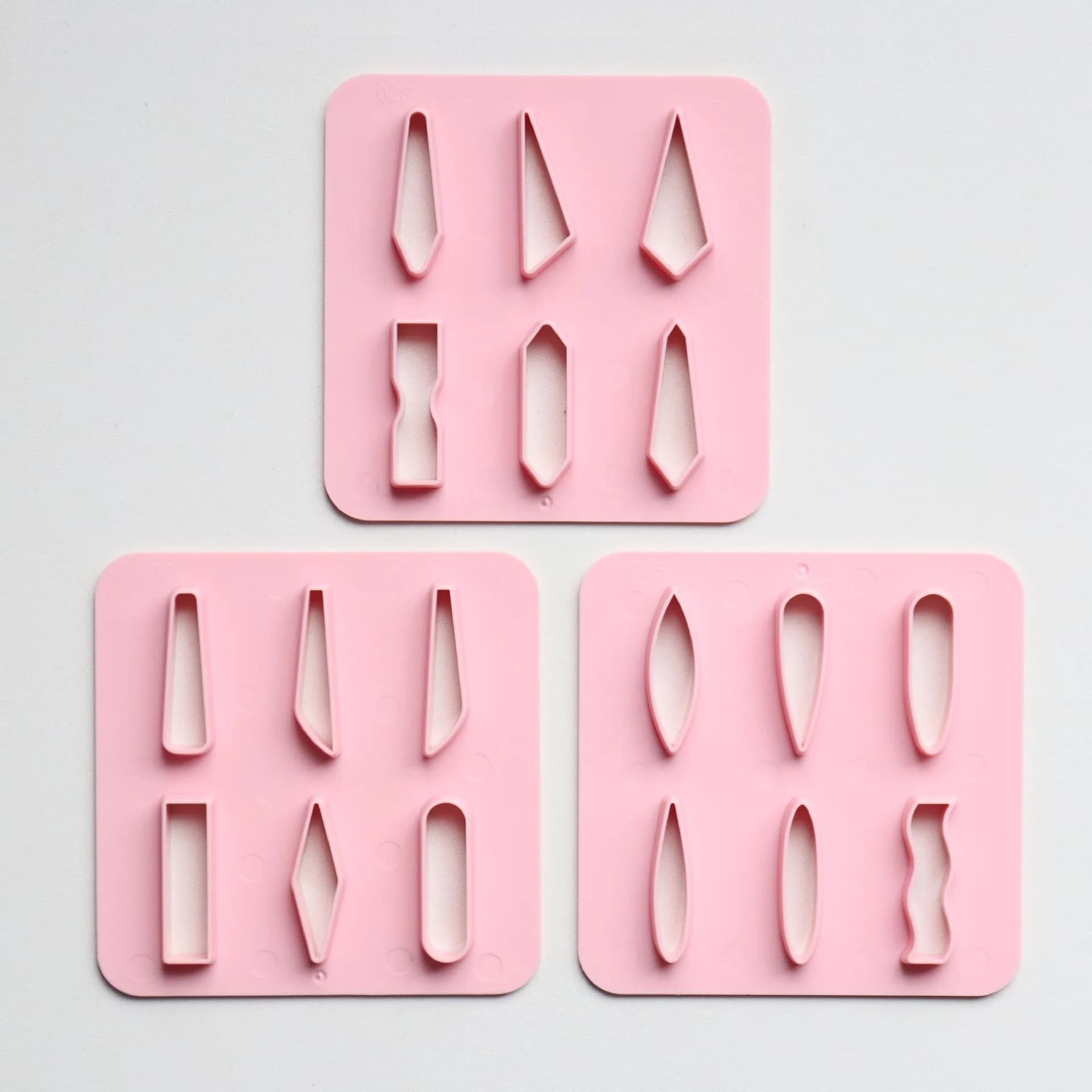 Polymer Clay Earrings Mold for Earrings in Geometric Clay Earrings Polymeric Clay Jewelry Tool