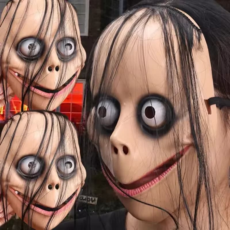 Maschera da clown spaventoso horror di Halloween per adulti Bambini Costume cosplay Party Prop Decorazione per casa stregata leggera a pieno facciale