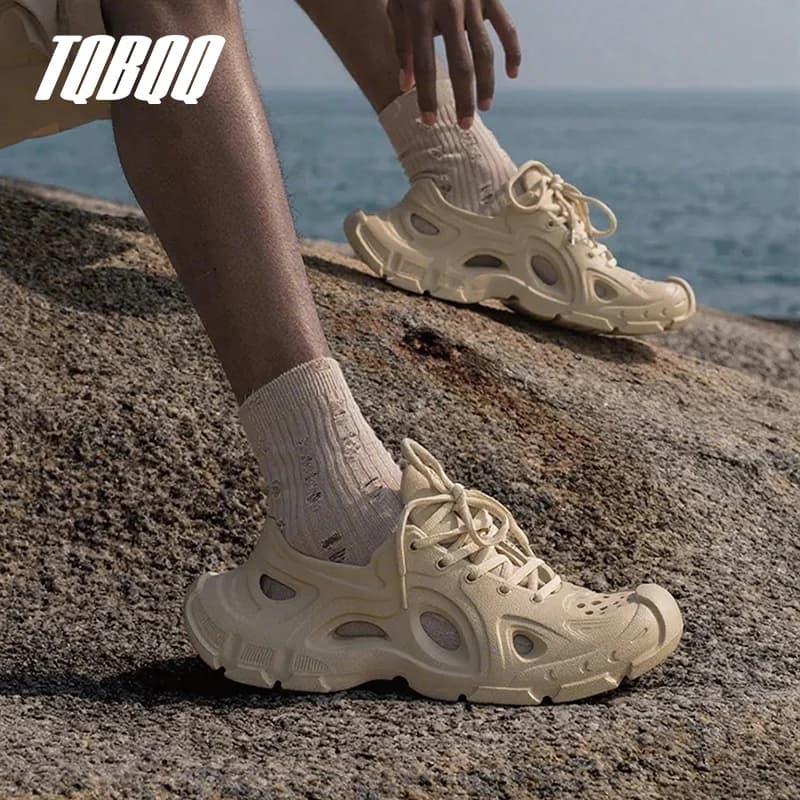 Sandali casual da esterno Sandali estivi con cappuccio traspiranti da spiaggia per uomo e donna, comodi e con suola spessa