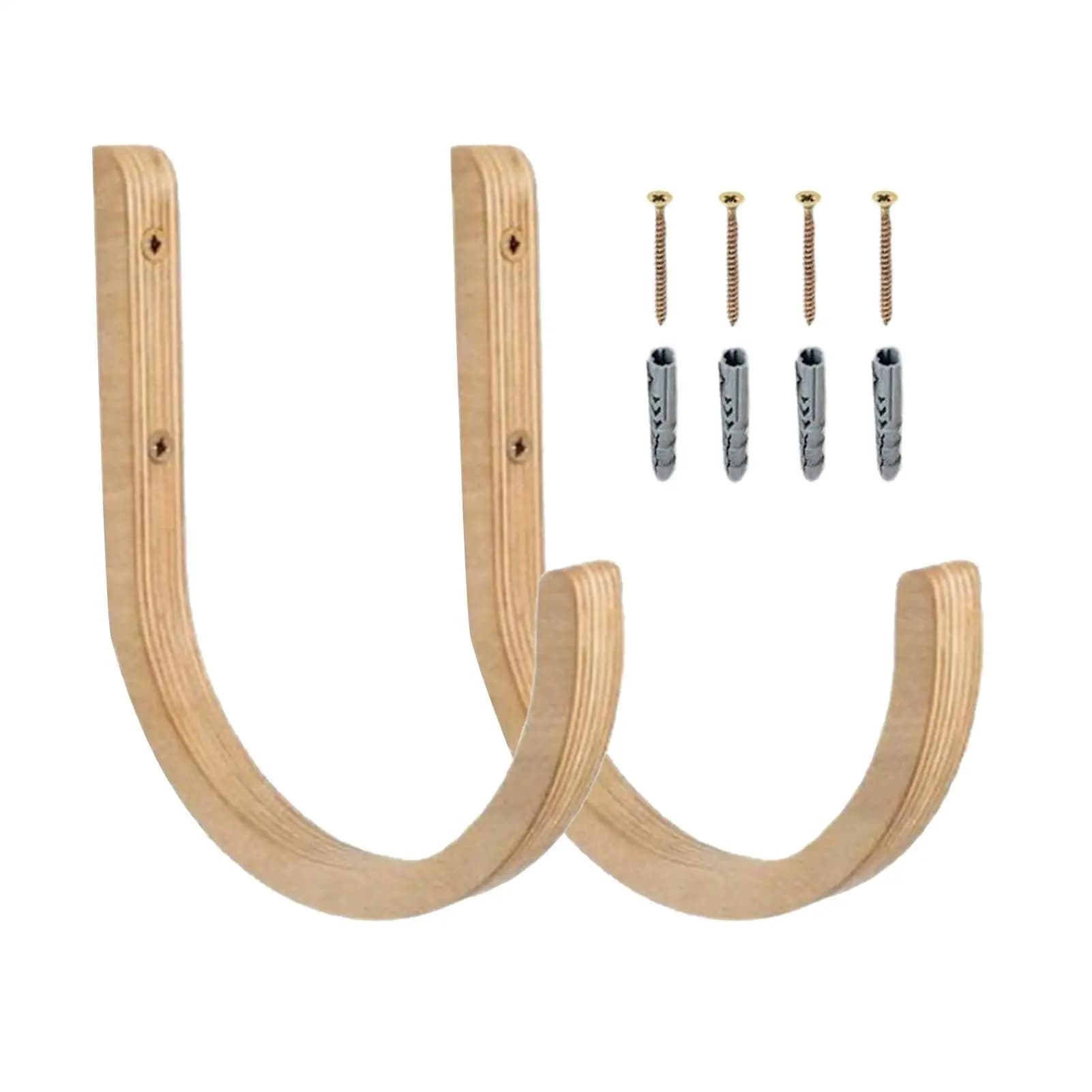 Supporto per Tappetino Yoga in Legno (2 Pezzi) con Viti, Porta Tappetini da Parete per Casa, Palestra, Esercizi Indoor, Accessori Fitness