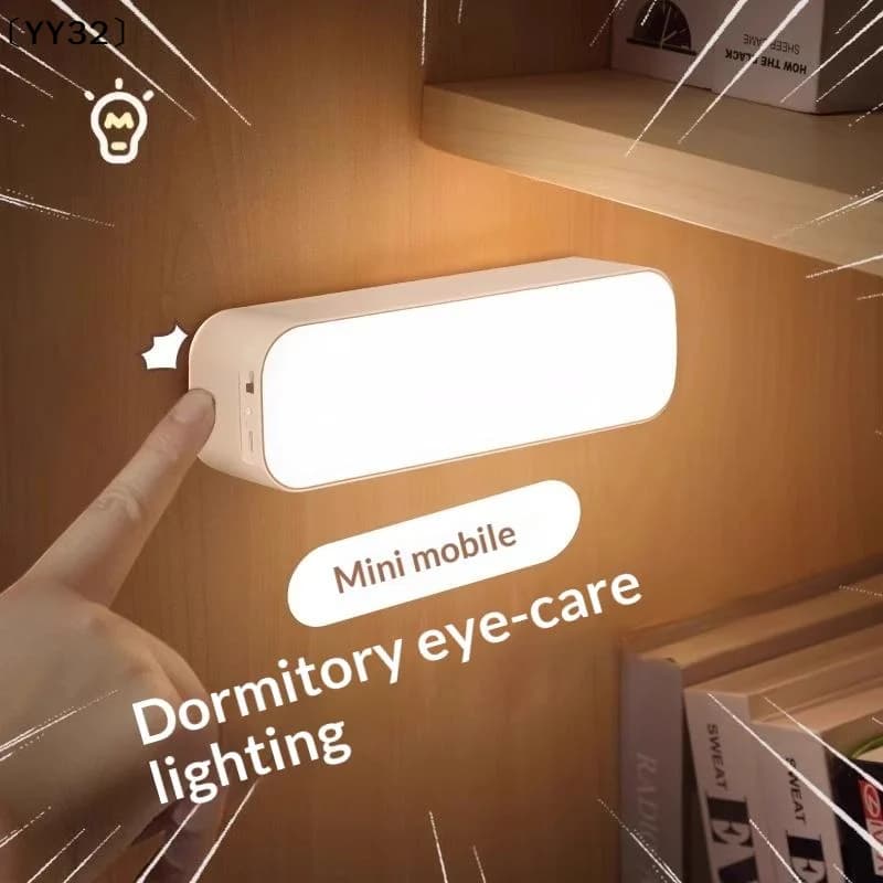 Luci notturne a LED senza fili, ricaricabili tramite USB, lampada da parete magnetica a tre colori per armadio, camera, scrivania, lampada da studio〔YY32〕