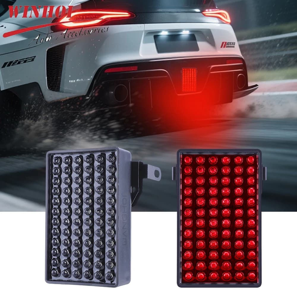 F1 Luce freno posteriore Automotive Coda 3a lampada stop Rosso Formula 1 Fendinebbia posteriore con segnale di avvertimento lampeggiante per moto SUV