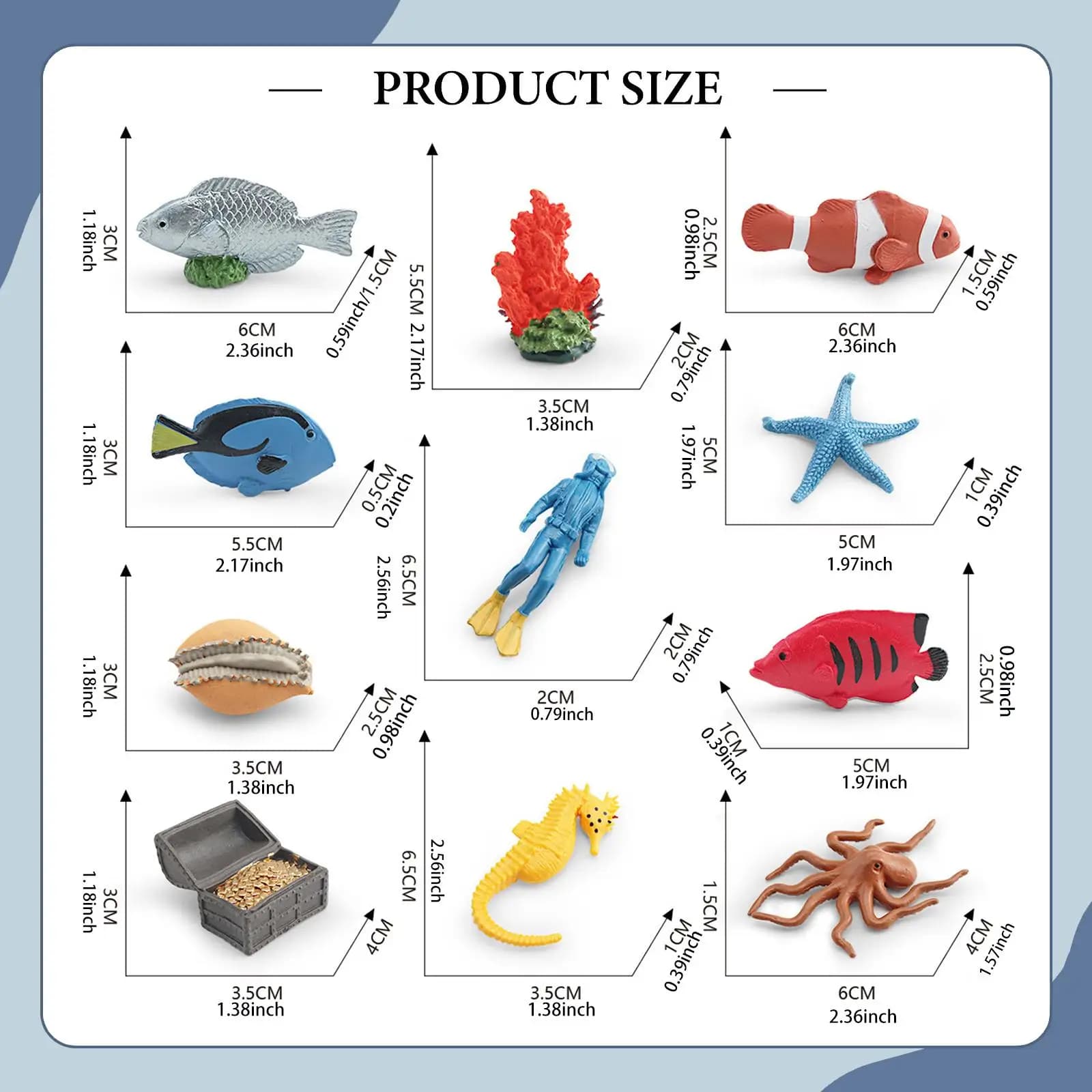 Figurine di Animali Marini Giocattolo da Bagno in PVC Ornamenti Marini Giocattolo Educativo per Bambini Decorazione per la Cameretta