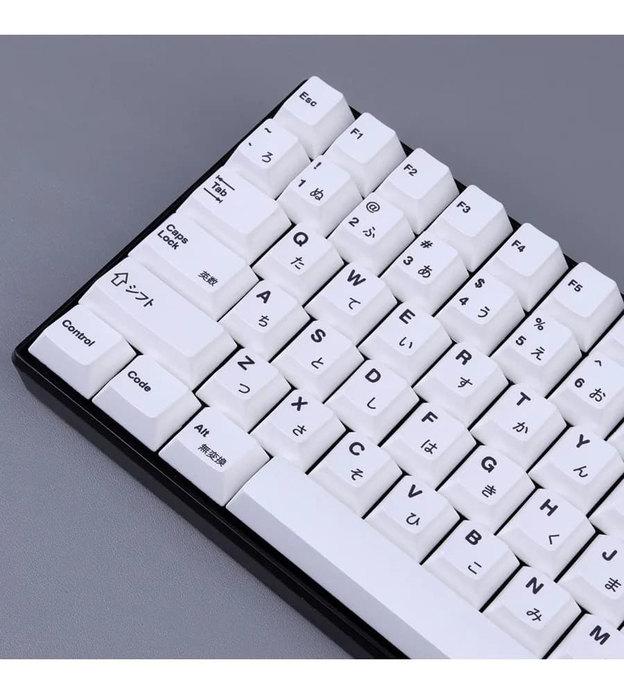 Keycap PBT Sublimation Cherry Original Highly Adaptable 61/64/84 Minimalist White Japanese 129 Key Mechanical Keyboard
