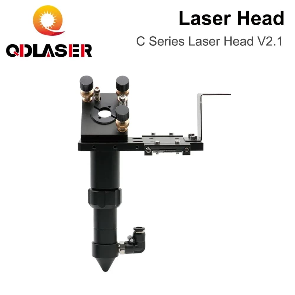 Laser head CO2 series QDLASER C Dia.18 FL38.1 and Dia.20 FL50.8/63.5/101.6mm Laser engraving machine support (black)