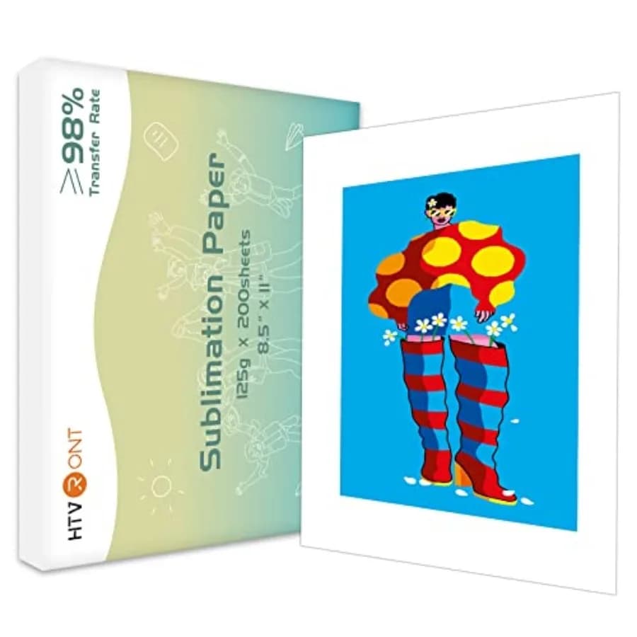 Sublimation Paper 8.5 x 11 Inch - 200 Sheets Transfer Paper for Inkjet Printer, Heat Transfer Paper for Tumblers, Mugs, T-shirt