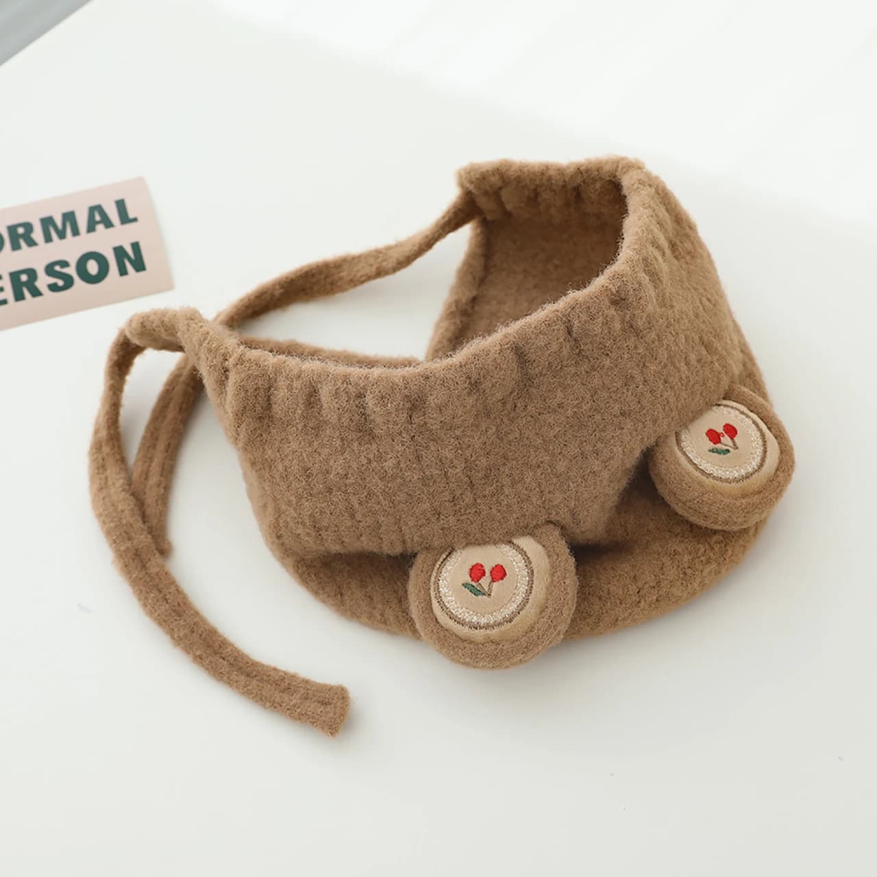 Autumn Winter Baby Knitted Hat Cute Ear Warm Plush Infant Boy Girl Ear Protection Cap Windproof Kids Lacing Beanie Bonnet
