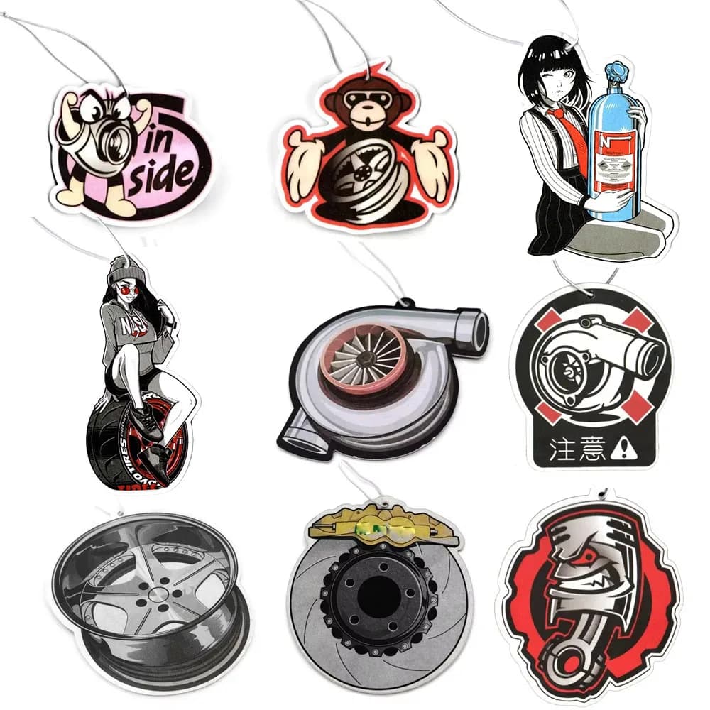JDM Auto Rearview Mirror Deodorant Hanging Auto Pendant Perfume for JDM Cool Turbo Disc Brake BMW Honda Interior Accessories