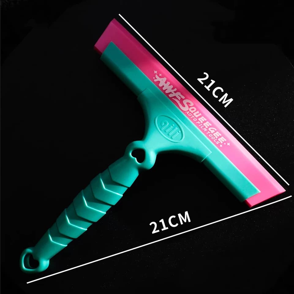Window Tint Squeegee with T Handle, Extra Soft Wide Rubber Blade Water Scraper for Automotive Glass Cleaning and Front Rear Wind