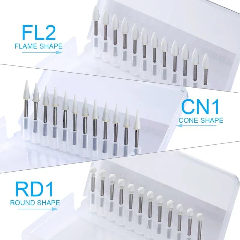5 Packs 12 Pz Polishing Dental Stone Fresh Cone Fiamma Whitening Of Tooth Tools Dentist for Professional Oral Hygiene