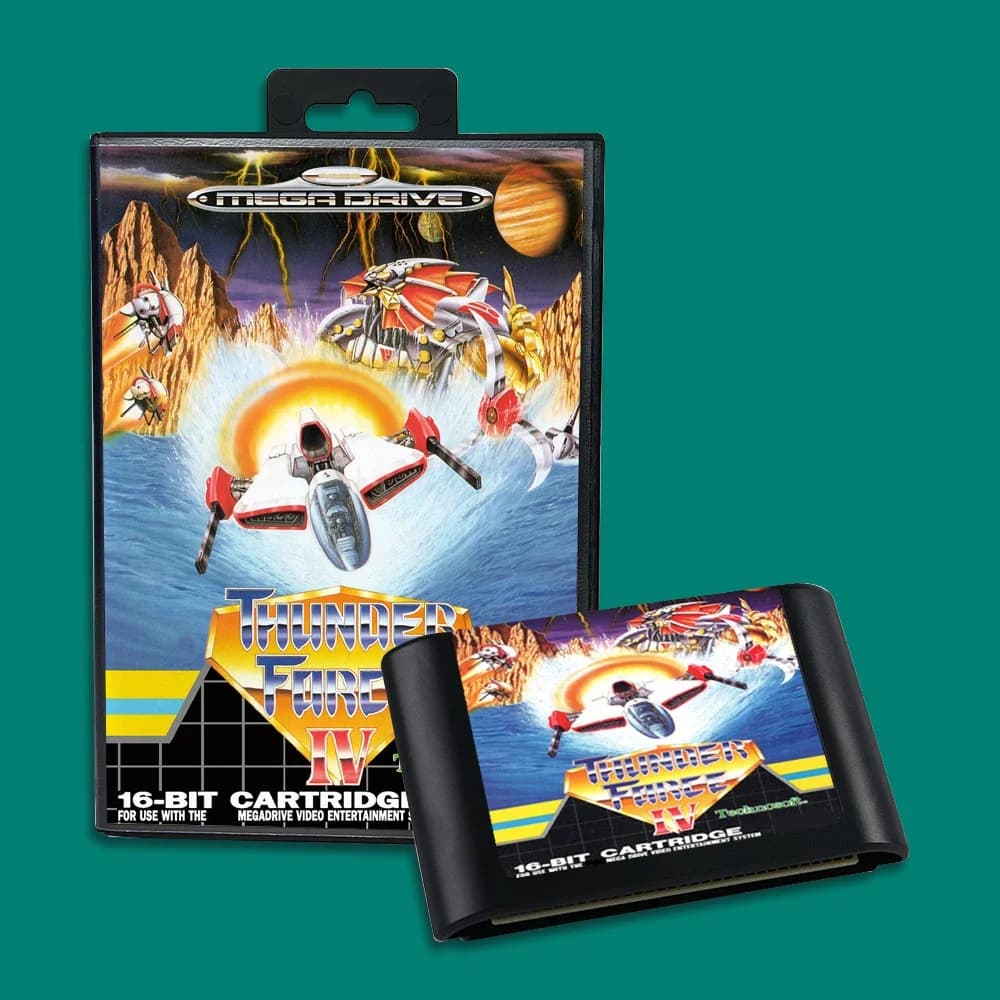 Thunder Force III IV per Cartucce di Gioco MD per Console SEGA Mega Drive Genesis con Scatola e Manuale Versione EUR JAP US
