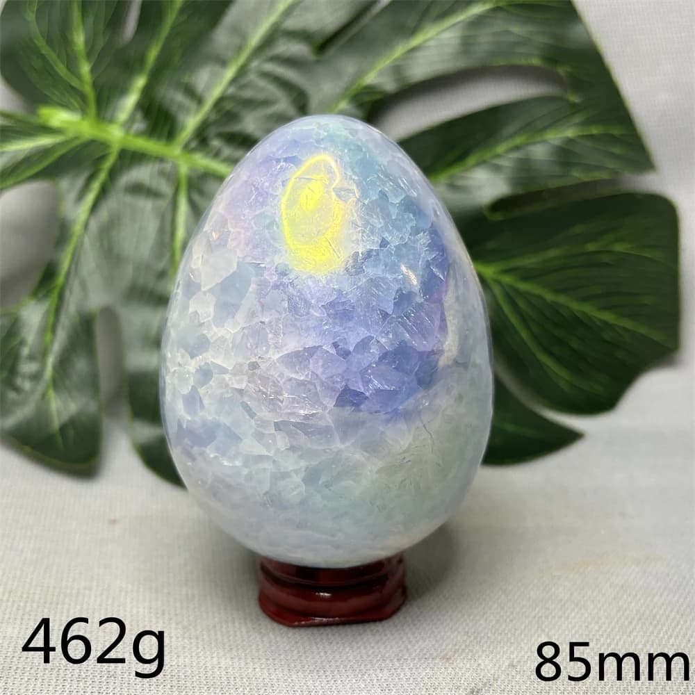 Palline di uova di cianite di roccia naturale Cristalli arcobaleno Elettrolitico Lucido a mano Decorazione della stanza della casa Regali del festival Spirituali
