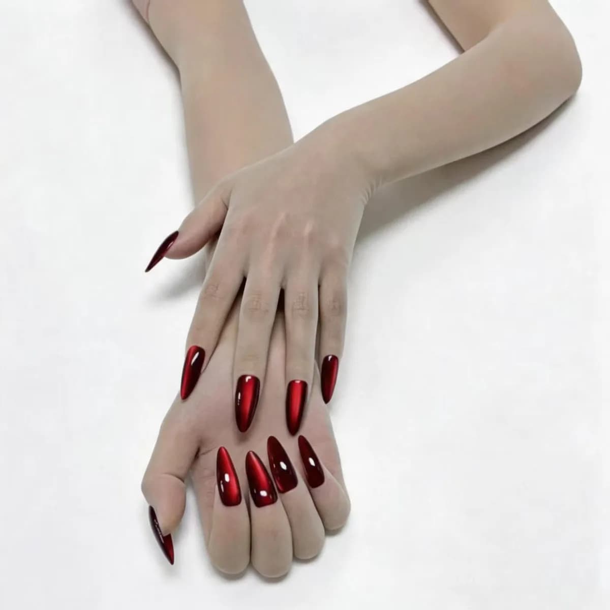 Ultra-thin Seamless Anti-hook Sock Gloves, 3D Cat-eye Nail Gloves, Fashionable Five-finger Sock Gloves, Halloween Gloves